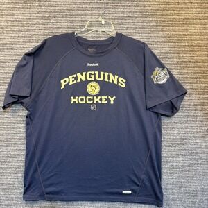 Pittsburgh Penguins Winter Classic Shirt Mens XL Blue NHL Hockey ReebokSpeedwick